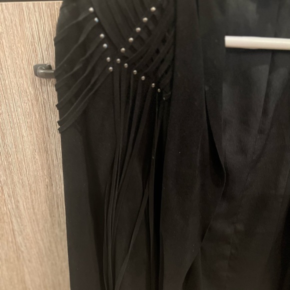 Haute hippie black suede fringe jacket. Size M - Picture 6 of 6